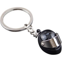 KEYRING - HELMET BLACK