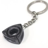KEYRING - ROTARY BLACK