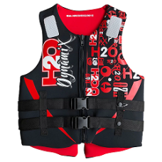 SKI VEST-H2O RED 3XL 4 BUCKLE