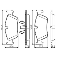 BOSCH BMW E87 BRAKE PADS FRONT