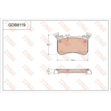 TRW FRONT BRAKE PADS GDB8119