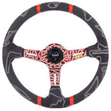 MOMO GRAFFITI STEERING RED/BK
