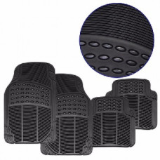 CAR MATS - RUBBER 4PC BLACK