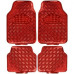 CAR MATS - PVC+ ALLUMINIUM 4PC RED