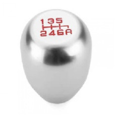 GEAR KNOB- MOMO SILVER/RED RING