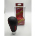 GEAR KNOB- MOMO BLK LEATHER/RED STITCH