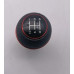 GEAR KNOB-MOMO ATOMIC RND BLK 2RED RINGS