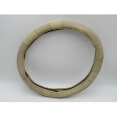 STEERING WHEEL COVER BEIGE LEATHER