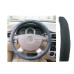 STEERING WHEEL COVER BLK LEATHER SOFT