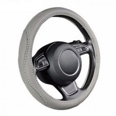 STEERING COVER- GREY/BLACK LEATHER