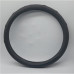 STEERING WHEEL COVER DARK GREY LEATHER