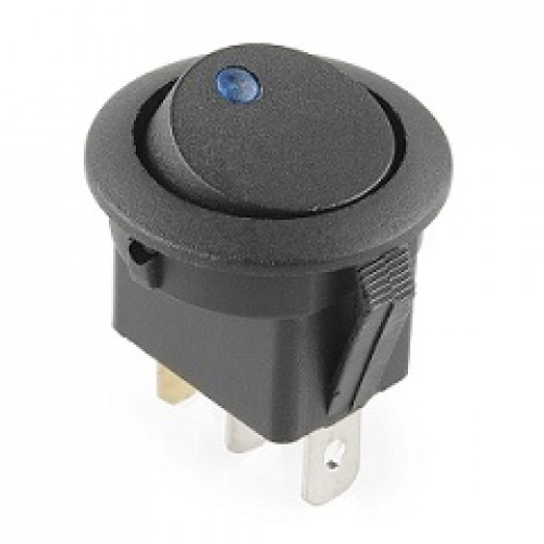 SWITCH- BLUE ROUND MINI ROCKER SWITCH- BLUE ROUND MINI ROCKER