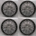 WHEEL COVERS 15 SET GUN METAL/SILVER