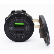 LUMENO QC3 SINGLE+C-TYPE CHARGER