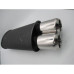EXHAUST BOX UNIVERSAL TWIN SS OVAL