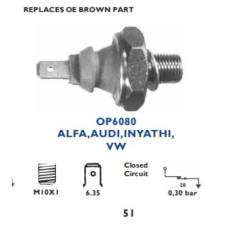 OPF080 OIL PRESSURE SWITCH-ALFA ALFETTA