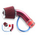 AIR INTAKE PIPE-LONG RED 76MM+SENSE HOLE