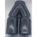 TAILPIPE- 76MM TWIN PIECE BLACK