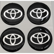 DECALS-TOYOTA 45MM BLACK&SILVER