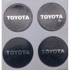 DECALS-TOYOTA 60MM BLACK AND CHROME