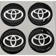 DECALS-TOYOTA 60MM BLACK AND CHROME
