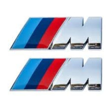 BMW M FENDER BADGE SILVER 4.5CM
