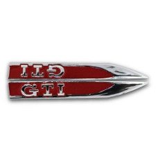 FENDER BADGE VW ARROW GTI CHROME+RED