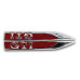 FENDER BADGE VW ARROW GTI CHROME+RED