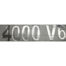 GEL BADGE- 4000 V6 SILVER 200X50MM
