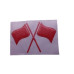 GEL BADGE -  FLAG RED 100X65MM