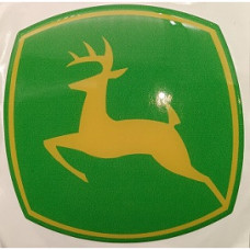 GEL BADGE- JOHN DEER LARGE GREEN 98X98MM
