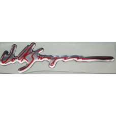 GEL BADGE-VW SCRIPT RED