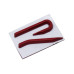 PLASTIC BADGE- R RED