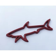 STEEL BADGE-PAUL AND SHARK EDGE RED 80MM