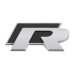 STEEL BADGE - R 50MM BLACK