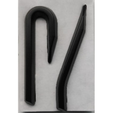 STEEL BADGE - VW R 40MM BLACK