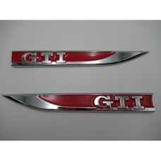 STEEL BADGE- GTI RED VW G7 FENDER