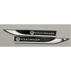 STEEL BADGE- BLACK VOLKSWAGEN G7 FENDER