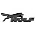 STEEL BADGE - WOLF (BLACK) 95MM