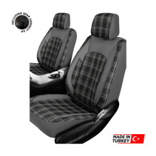 AKRA FABRIC + ZIP + CHECK GREY TRIM