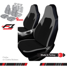 UZAY F1 STYLE FABRIC GREY KNIT+ BLACK