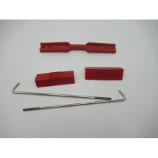 BATTERY TIE DOWN- PLASTIC RED