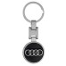 KEYRING- AUDI LOGO METAL S/S FTR