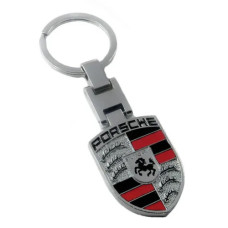 KEYRING PORCHE METAL SILVER