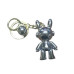 KEYRING-CARTOON RABBIT SILVER