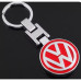 KEY RING- VW LOGO STEEL SIL+RED