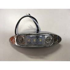 SIDE MARKER 3 LED WHITE CHROME