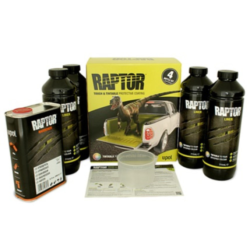 RAPTOR LINER 4 BOTTLE KIT+HARDENER BLACK RAPTOR LINER 4 BOTTLE KIT+HARDENER BLACK