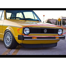 VW G1 87-GRILLE SINGLE CHROME+BADGE HOLE