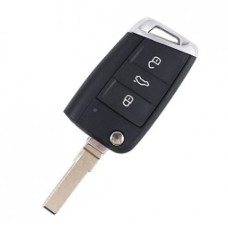 VW G7 KEY CASE AND BLADE BLACK /POLO TSI